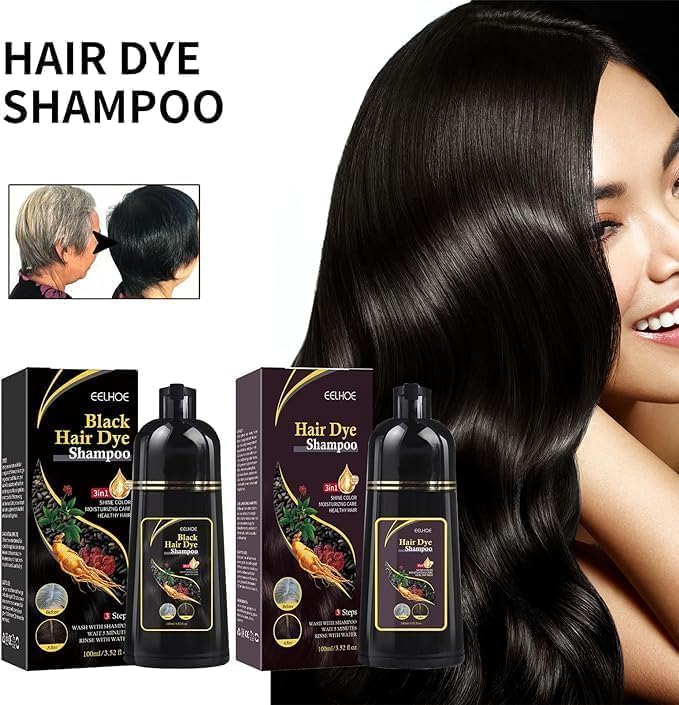 Natural Black Hair 3-IN-1 Dye shampoo