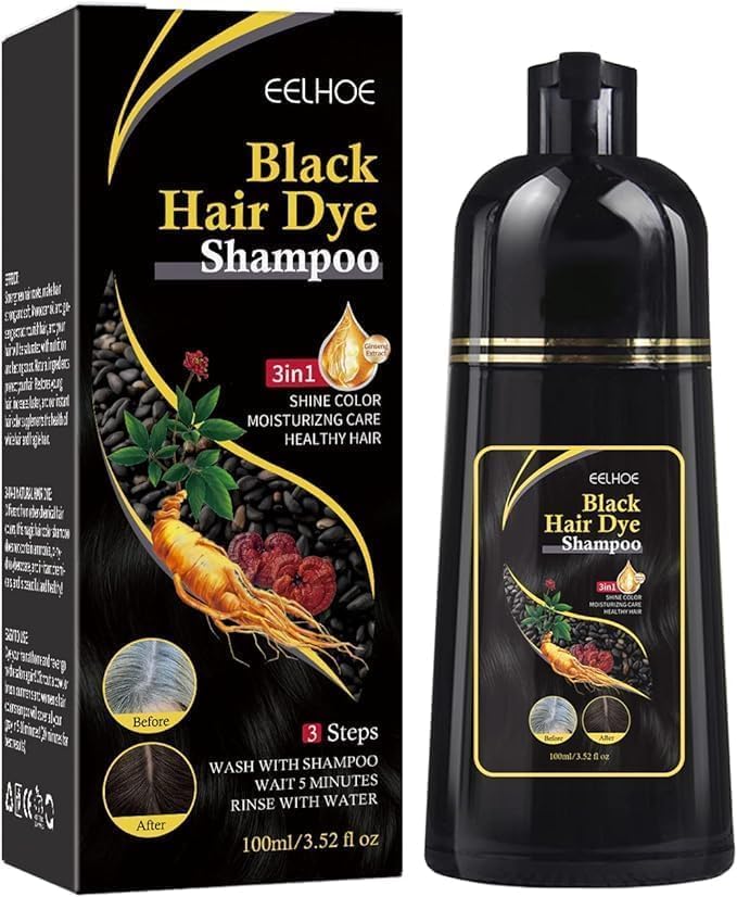 Natural Black Hair 3-IN-1 Dye shampoo